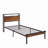 Metal Platform Bed Frame With Wooden Headboard And Footboard With USB LINER, LED Lights ,No Box Spring Needed, Large Under Bed Storage, Easy Assemble-1201444782
