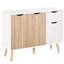 HOMCOM Sideboard Floor Cabinet Storage with Drawer, Solid Wood Legs-2025370230
