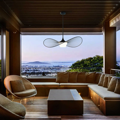 New Wave LED Pendant for Indoor/Outdoor Use, 5-CCT Selectable, Dimmable