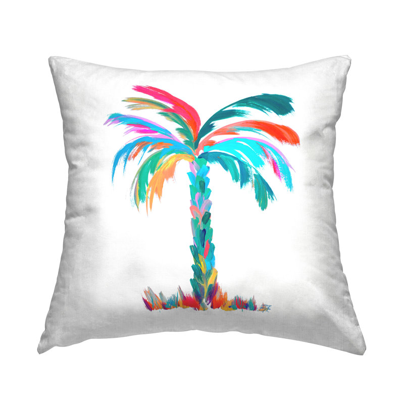 Design de coussin décoratif Vivid Palm Tree par Julie DeRice
