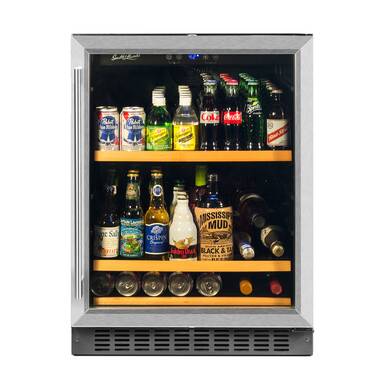 Phiestina Beverage Refrigerator 175 Cans Under Counter Beer Cooler 24 inch  Quiet Built-in or Freestanding Beverage Fridge Glass Door Auto Defrost 5