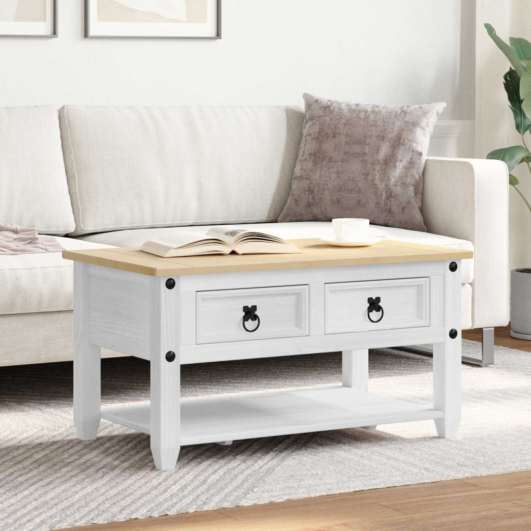 Solid Wood Coffee Table with Storage