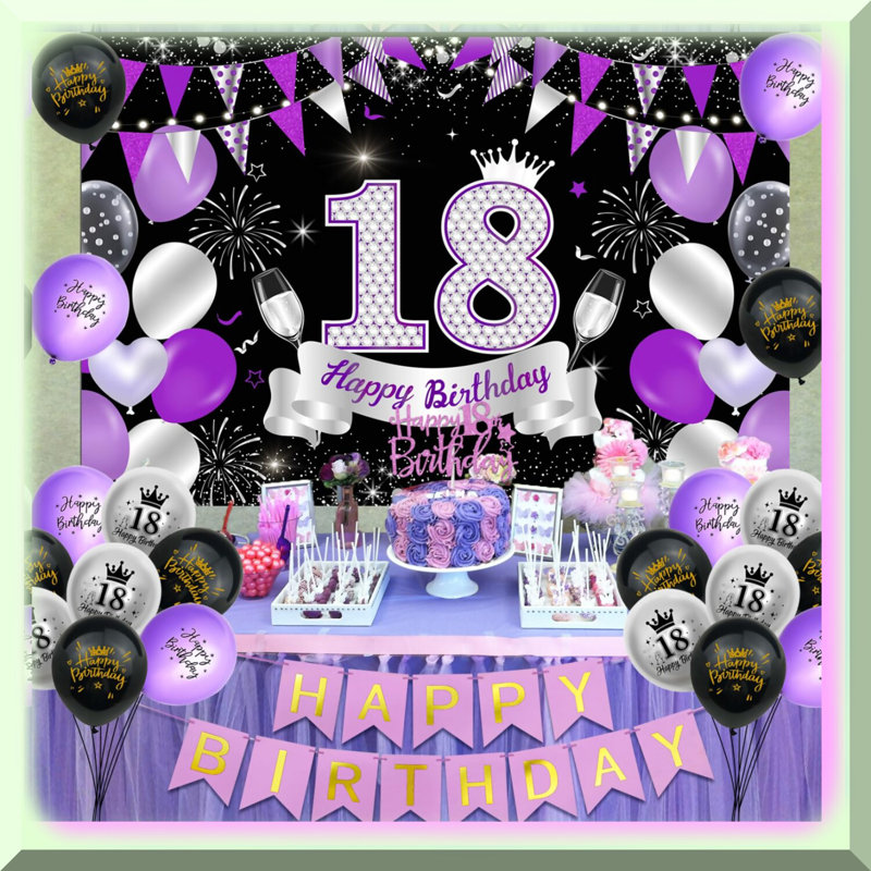 Black Glitter Match Day Celebration Banner