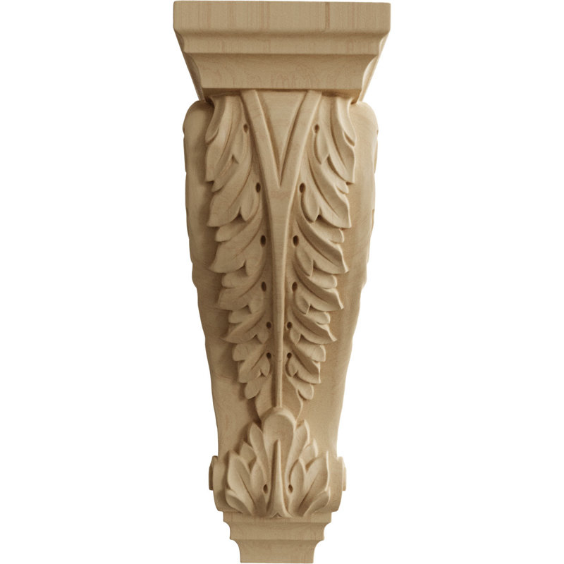 Corbeau Acanthus, Chêne clair, H 18 po x l 6 po x P 7,5 po