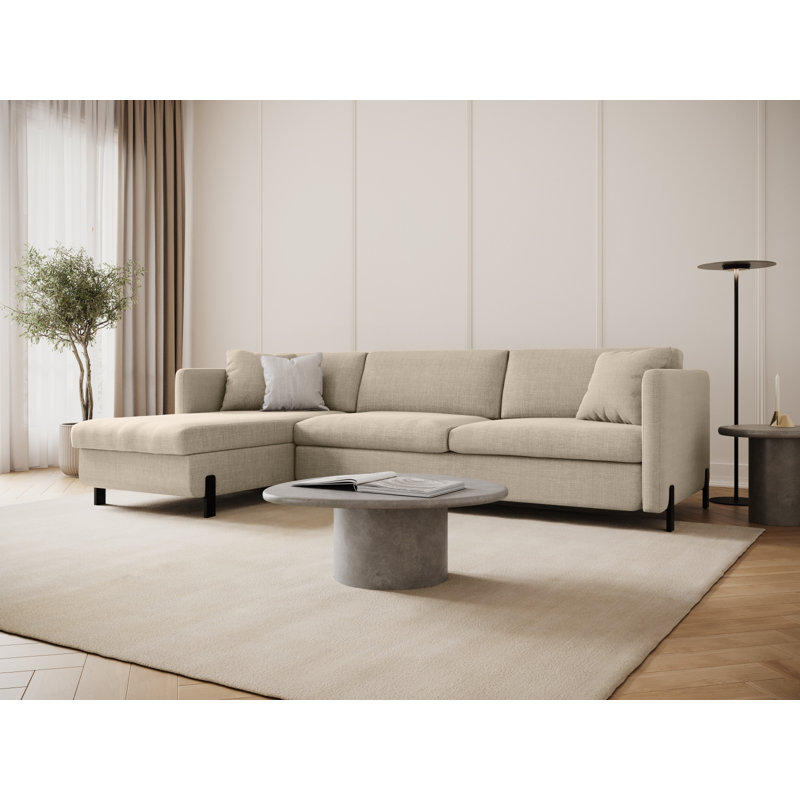 Bejna 3 Seater Sofa Bed, Beige, Left Hand Facing, 80cm H x 260cm W x 170cm D