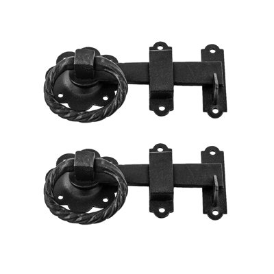 Wrought Iron Floral Pattern Rustproof Gate Latch