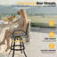 Tabouret de bar pivotant en aluminium avec dossier SUNBRELLA-190661135
