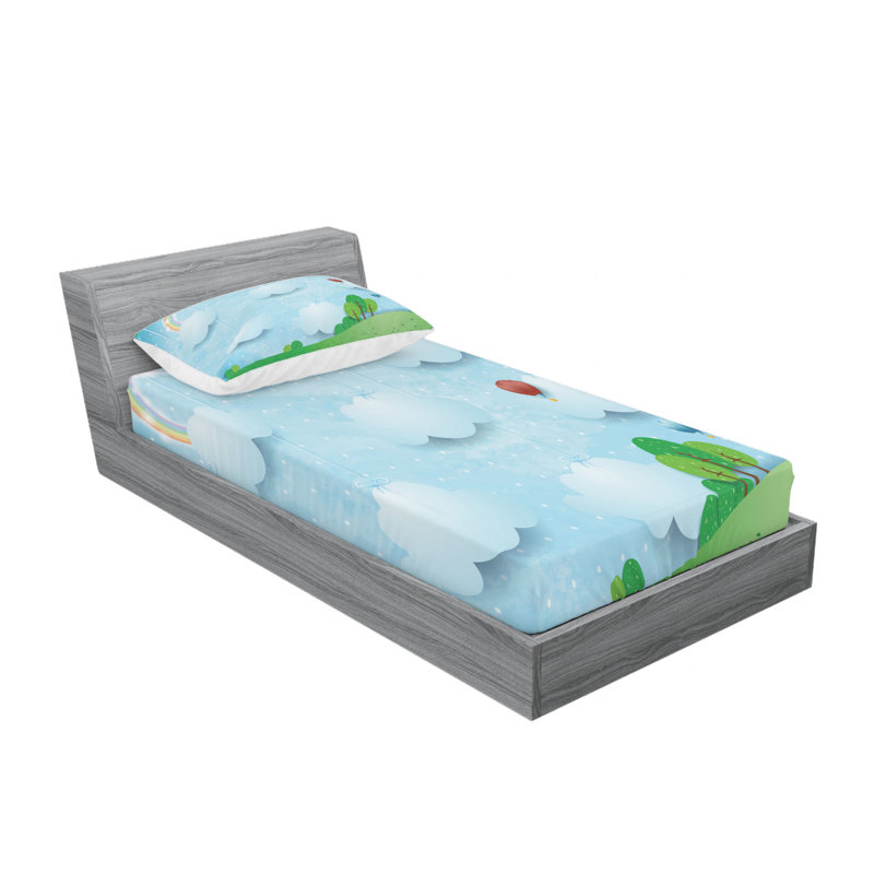 Microfiber Sheet Set, Twin Sheet Set with 1 Pillowcase