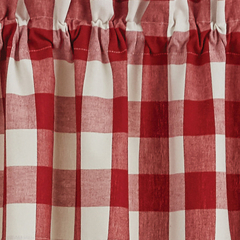  Red Buffalo Check Valance 14x72, Red