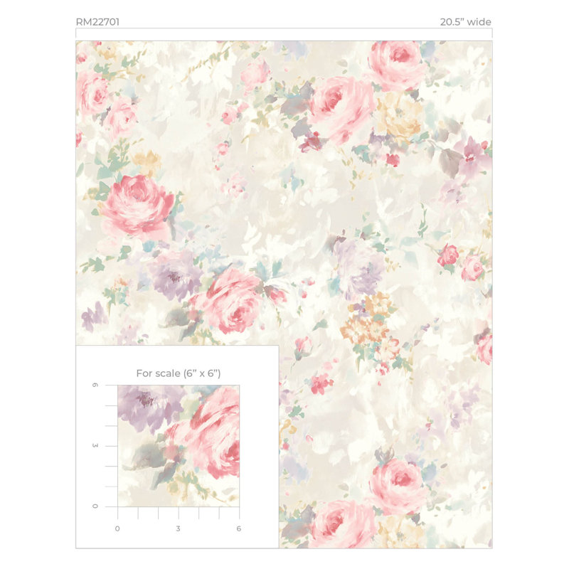 Antanesha Peel & Stick, Beige / Rose / Mauve