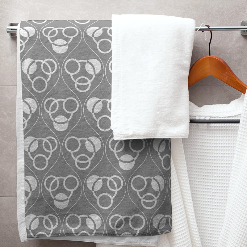 Jordao Bath Towel, Gray/White