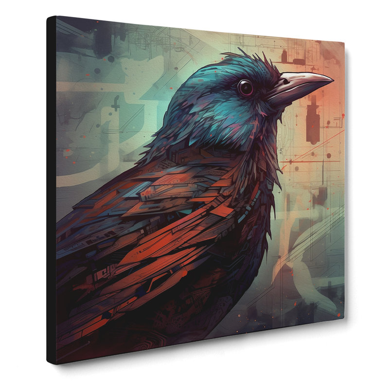 Bird Futurism No.1 - No Frame Print, 35cm H x 35cm W x 3cm D