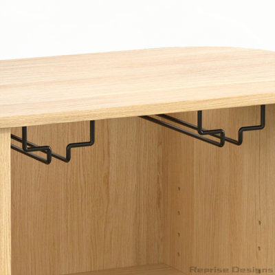 Armoire à vin cannelée de 28 po avec support à vin à 8 grilles, 5 tablettes réglables à 5 niveaux, 2 porte-verres, portes tambour coulissantes, 4 espaces de rangement cachés sur le côté, station de café moderne