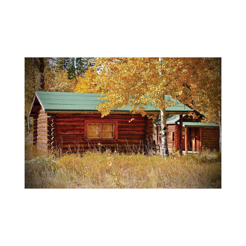 Log Cabin In The Woods, H 18 po x l 26 po x P 1,5 po