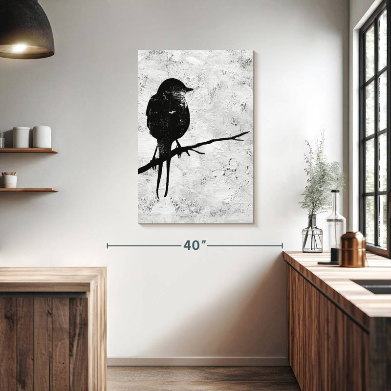 Silhouette d'oiseau de nuit Brampt I, H 39 po x l 26 po