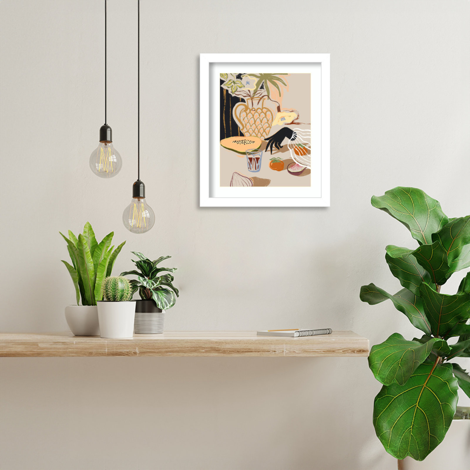 Northbrook "Fruitful Spread" Print, White, 13" H x 11" W