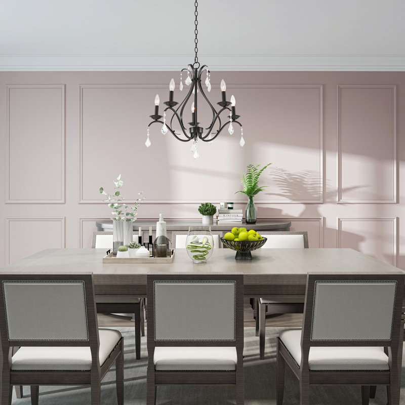 Maines 5 - Light Dimmable Classic / Traditional Chandelier, English Bronze