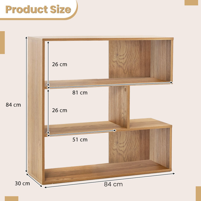 84cm H x 84cm W Step Bookcase