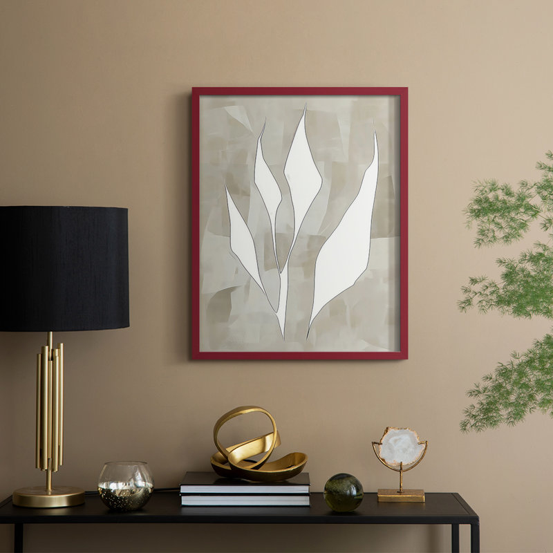 «Abstract VI», reproduction encadrée prête à être accrochée, Rouge, H 20 po x l 16 po