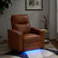 Fauteuil inclinable en cuir véritable l 36,3 po Lapin-101331402