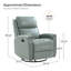 Fauteuil inclinable et pivotant en cuir véritable l 30,3 po Chikako-78550776