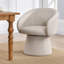 Linen Upholstered Barrel Dining Chair
