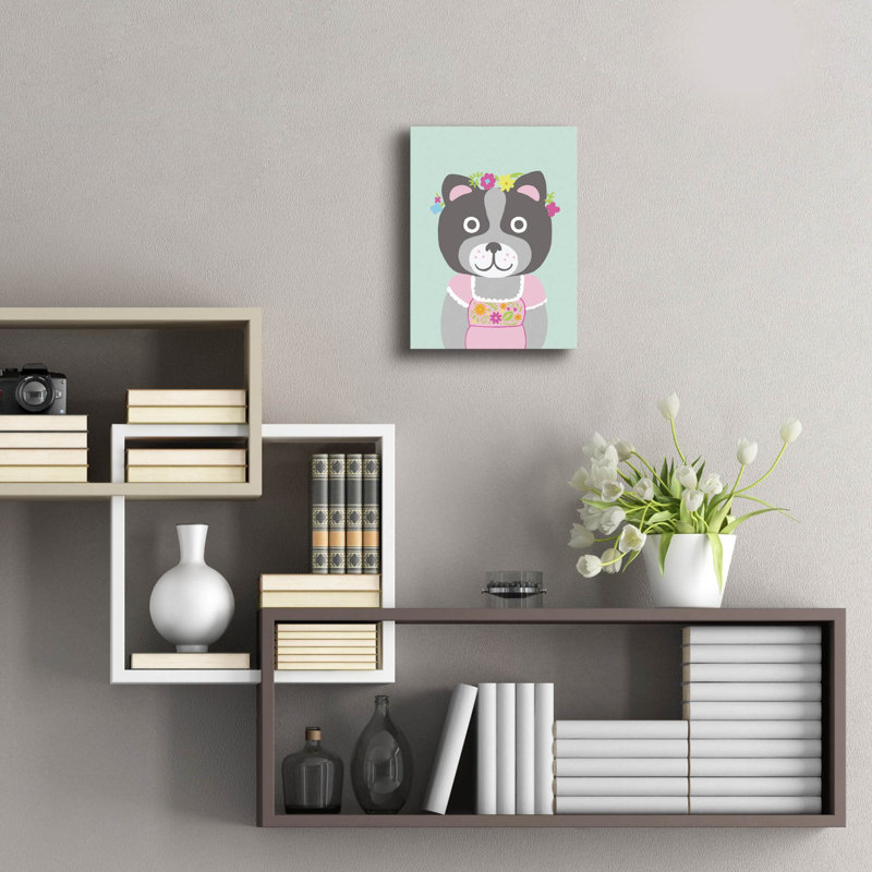 «Fancy Animals 3» par Chariklia Zarris, art mural en verre acrylique, 12 po x 16 po