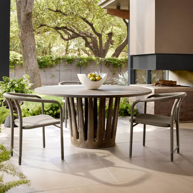 Gilman Outdoor Round Teak Dining Table