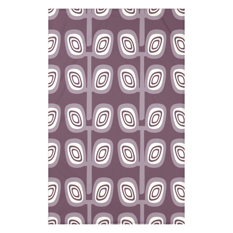 Jeté Leaf Tree, H 50 po x l 60 po x P 0,25 po, Mauve