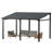 Outdoor Lean-to Gazebo with Sloping Galvanized Steel Roof-128621843