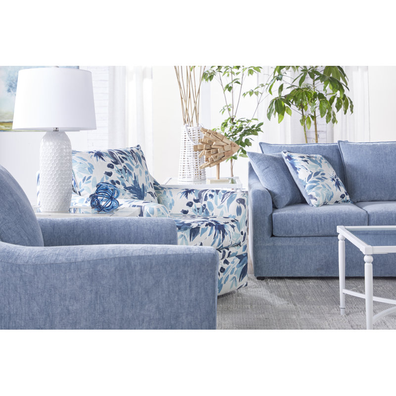 Fauteuil pivotant rembourré 35 po Floral - Porcelaine Genesis