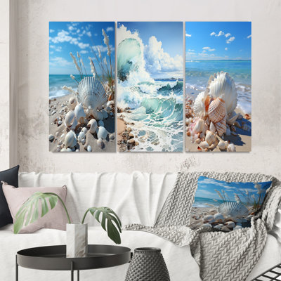 " Florida Seaside Harmony " 3 Piece Art Graphic Art Set