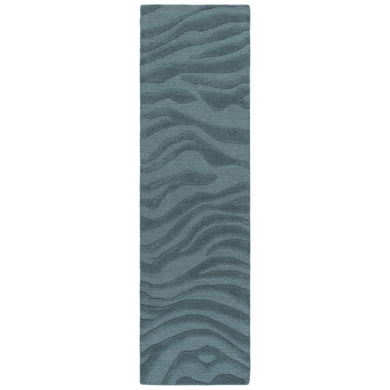 Ebony Hand Tufted Wool,Viscose Abstract Indoor Rug, Runner 2'3" x 8'
