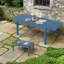 Tables de patio extensibles, en métal PEHD, de 152 à 224 cm, de style moderne pour les repas en plein air-901291918
