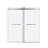 56-60*76 INCH Double Sliding Frameless Soft-Close Shower Door With Premium (8Mm)Thick Tampered Glass And Easy-Cleaning Coating In Brushed Nickel-120178850