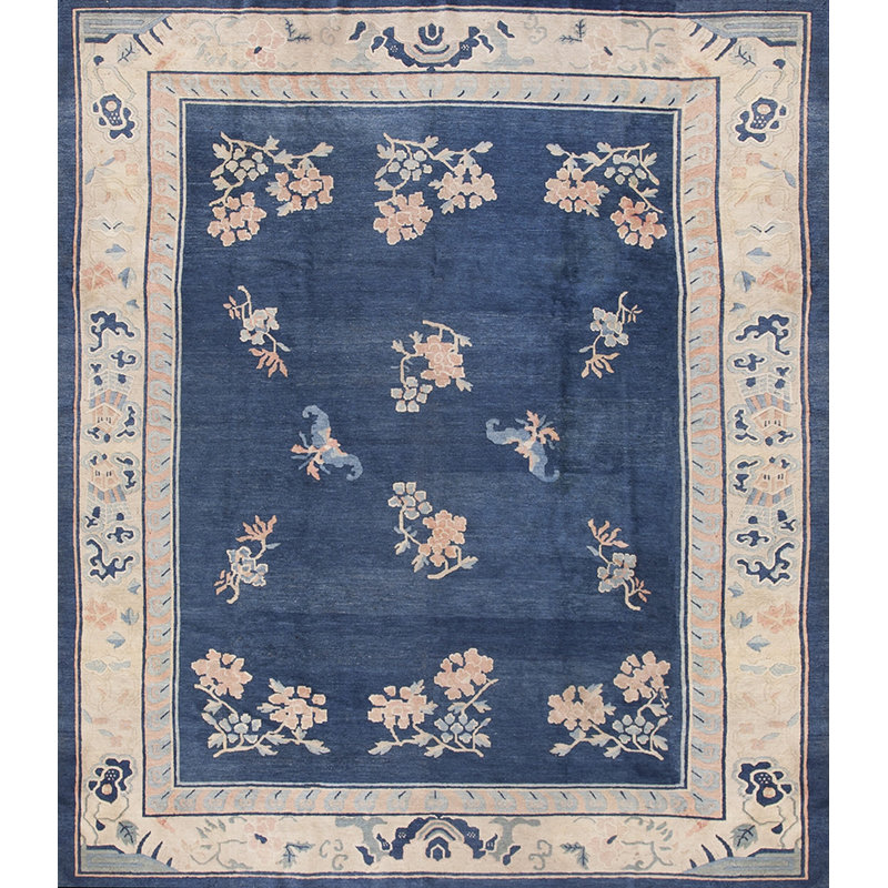 Antique Chinese - Peking Blue 1880s Rug