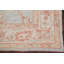 Tapis de zone en laine beige/rouge 6 pi 6 po x 4 pi à main one-of-kind noué la Tickhill