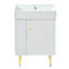 Meuble-lavabo de salle de bain avec lavabo simple en céramique