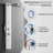 3-way Diverter Shower Tower Panel System with Fixed Shower Head