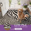 Tapis zèbre et léopard à imprimé animal lavable à la machine noir et beige avec envers antidérapant-128992315