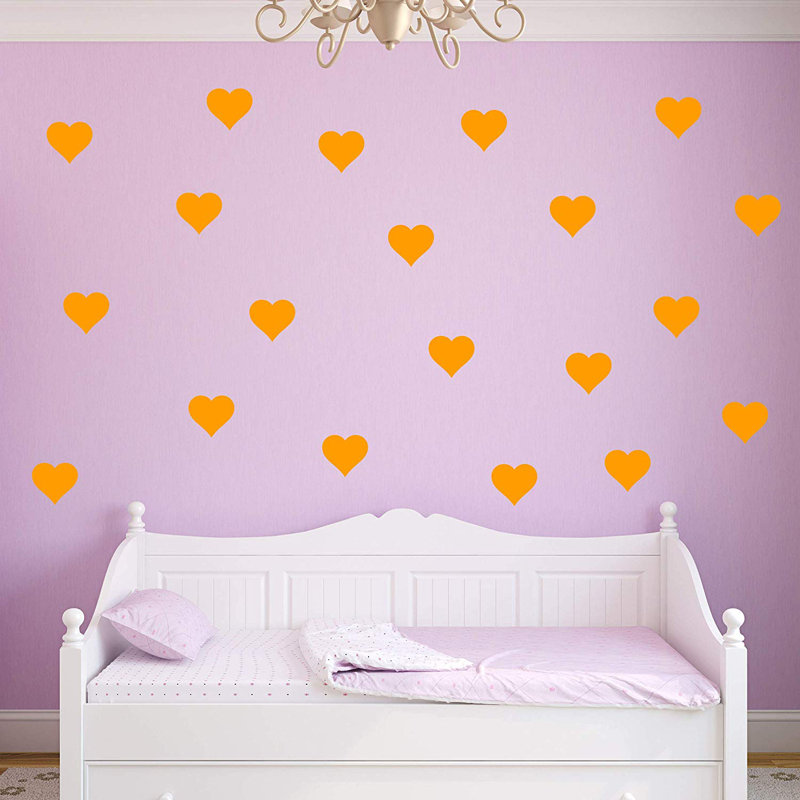 Abstract Wall Decal, 1.9" H x 2" W, Gold