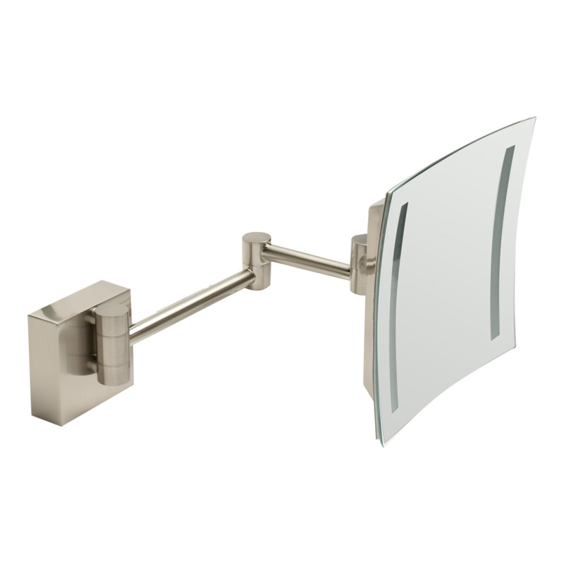 Concave Wall Mirror, Brushed Nickel