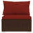 27.6" Wide Square Patio Sofa with Cushions-1708677356-1708677357