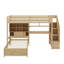 Lit mezzanine simple au-dessus de simple avec bureau-494991207
