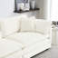 Canapé modulaire à structure en U en chenille blanche en forme de U avec repose-pieds double pour chenille modulaire, éponge et salon