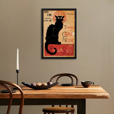 «Tournee du Chat Noir», affiche vintage encadrée par l'artiste inconnu