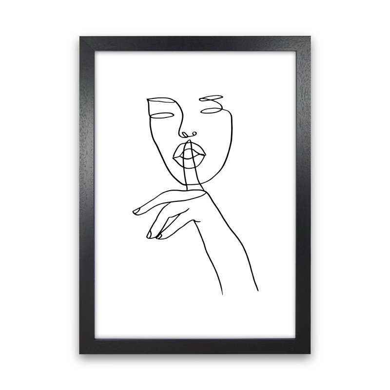 Shhh 2 - Graphic Art Print, 84.1cm H x 59.4cm W x 4cm D, Wrapped Canvas