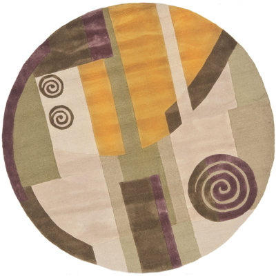 Charbonneau Drive Hand Tufted Wool Abstract Rug