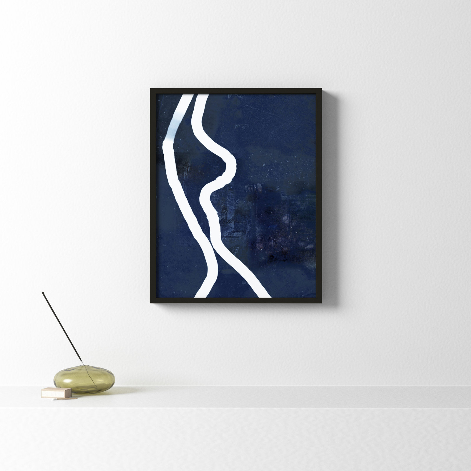 White Rope 2 by Jacques Pilon, 20" H x 16" W, Black
