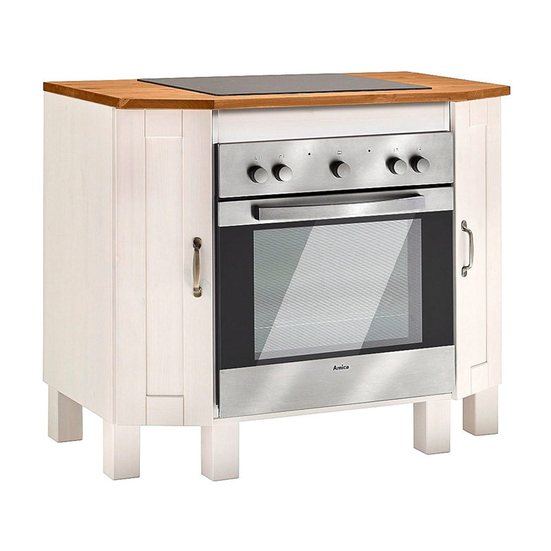 Martindale 85cm Kitchen Pantry, White/Honey